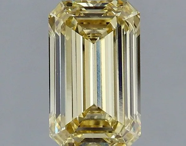 1.01ct EMERALD Fancy Yellow VS1 Coloured Lab diamond