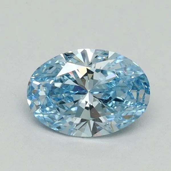 0.62ct OVAL Fancy Vivid Blue VS1 Coloured Lab diamond