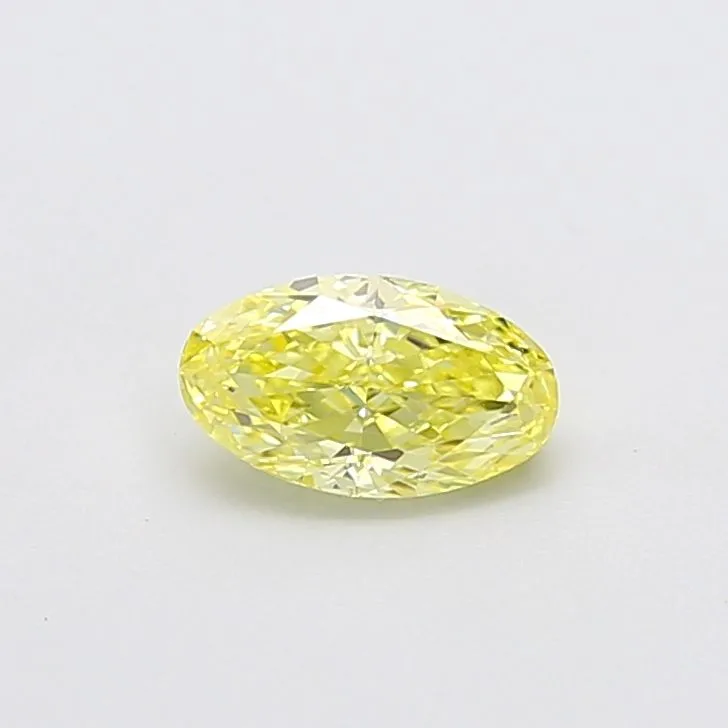 0.90ct OVAL Fancy Intense Yellow VVS2 Coloured Lab diamond