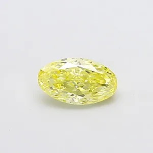 0.9ct OVAL Fancy Intense Yellow VVS2 Coloured Lab diamond