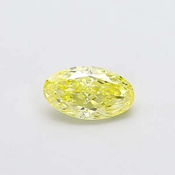 0.9ct OVAL Fancy Intense Yellow VVS2 Coloured Lab diamond