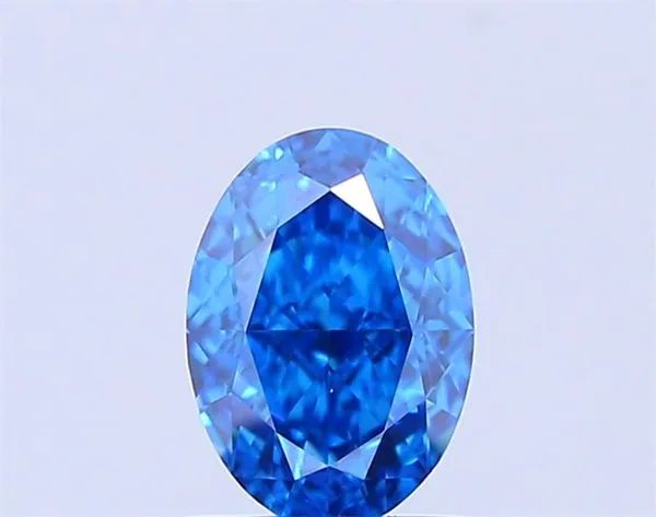 1.03ct OVAL Fancy Vivid Blue VS1 Coloured Lab diamond