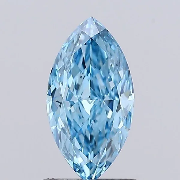1.02ct MARQUISE Fancy Vivid Blue VS1 Coloured Lab diamond