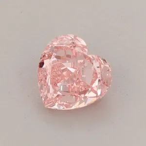 0.57ct HEART Fancy Vivid Pink VS1 Coloured Lab diamond