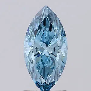 1.4ct MARQUISE Fancy Vivid Blue VS1 Coloured Lab diamond