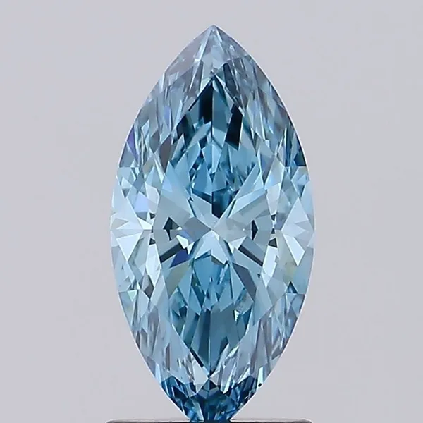 1.4ct MARQUISE Fancy Vivid Blue VS1 Coloured Lab diamond
