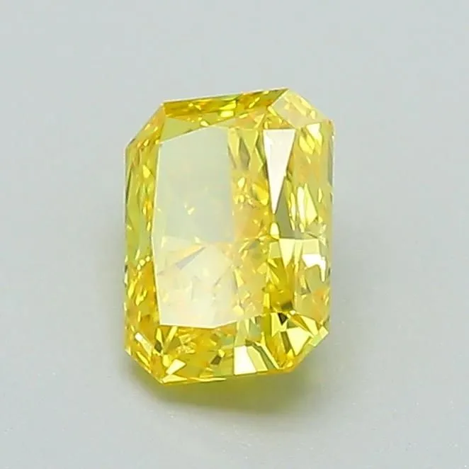 0.71ct RADIANT Fancy Vivid Yellow VVS2 Coloured Lab diamond