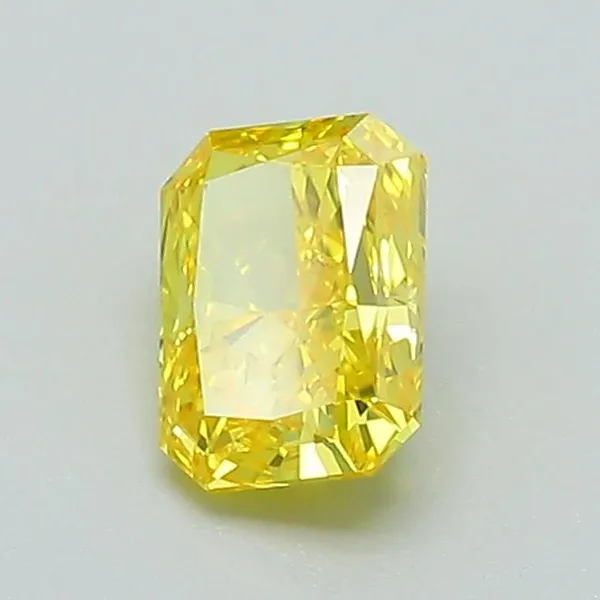 0.71ct RADIANT Fancy Vivid Yellow VVS2 Coloured Lab diamond