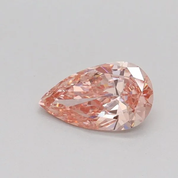 0.5ct PEAR Fancy Intense Pink VS1 Coloured Lab diamond