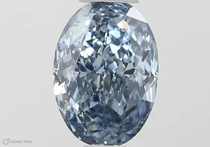 0.52ct OVAL Fancy Vivid Blue VS1 Coloured Lab diamond