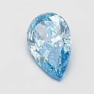 0.87ct PEAR Fancy Vivid Blue VS1 Coloured Lab diamond