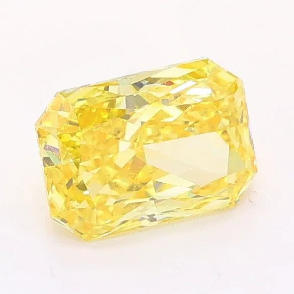 1.05ct RADIANT Fancy Vivid Yellow VS1 Coloured Lab diamond
