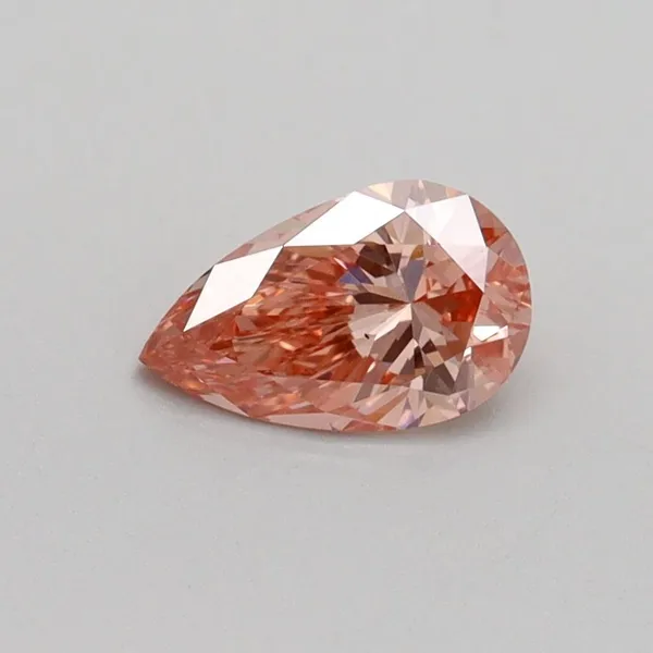 0.55ct PEAR Fancy Intense Pink VS1 Coloured Lab diamond