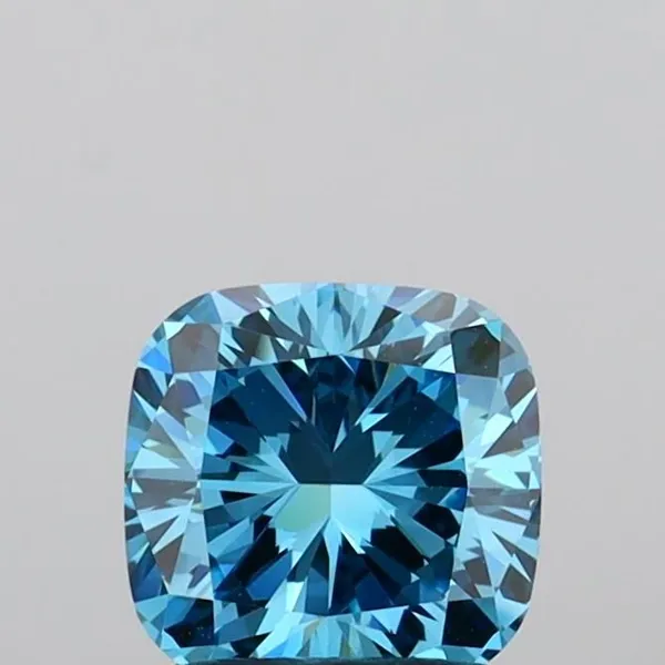 1.48ct CUSHION Fancy Vivid Blue VVS2 Coloured Lab diamond
