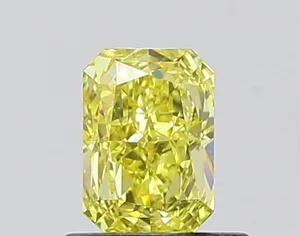 0.72ct RADIANT Fancy Vivid Yellow VS1 Coloured Lab diamond