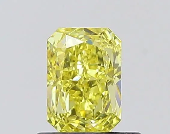 0.72ct RADIANT Fancy Vivid Yellow VS1 Coloured Lab diamond