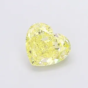 1.14ct HEART Fancy Intense Yellow VS1 Coloured Lab diamond