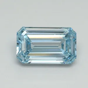 1.09ct EMERALD Fancy Vivid Blue VS1 Coloured Lab diamond