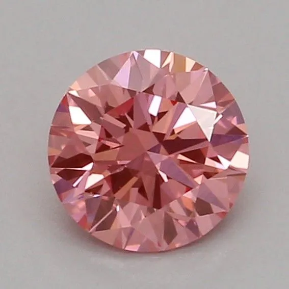 0.35ct ROUND Fancy Vivid Pink VVS1 Coloured Lab diamond