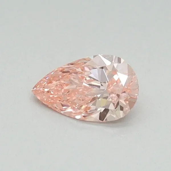 0.3ct PEAR Fancy Vivid Pink VS2 Coloured Lab diamond