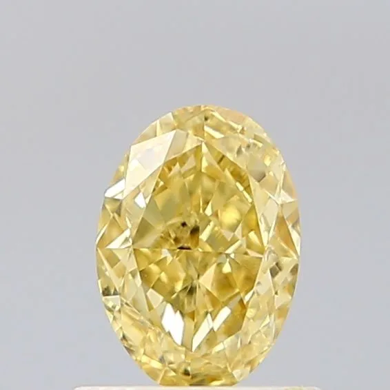 0.64ct OVAL Fancy Intense Yellow VS1 Coloured Lab diamond