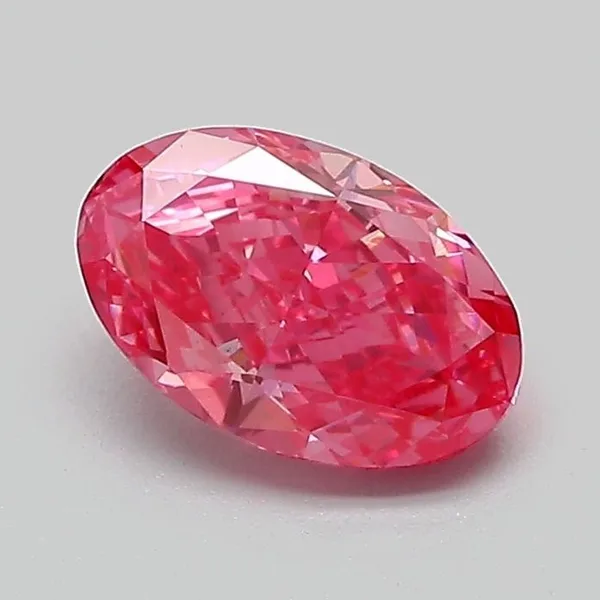 1.01ct OVAL Fancy Vivid Pink VVS2 Coloured Lab diamond
