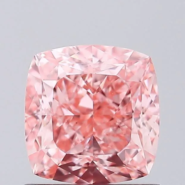 1.09ct CUSHION Fancy Vivid Pink VS1 Coloured Lab diamond