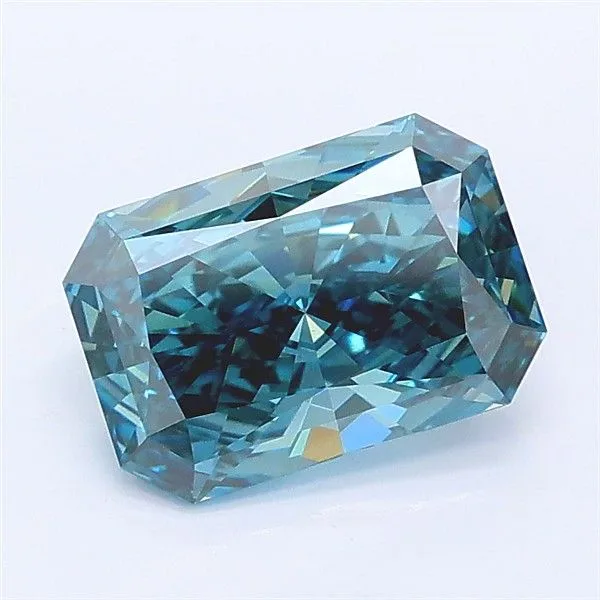 1.38ct RADIANT Fancy Deep Blue VS2 Coloured Lab diamond