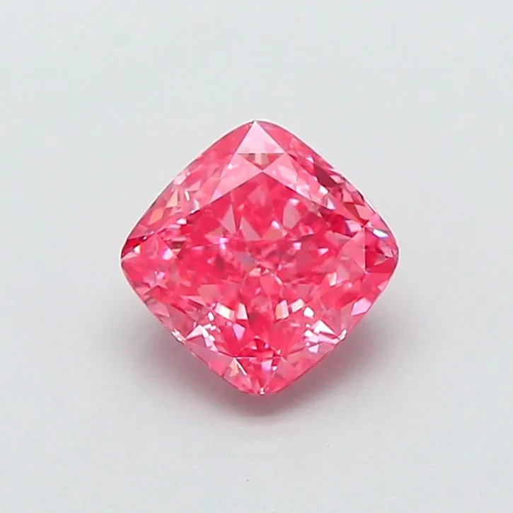 1.01ct CUSHION Fancy Vivid Pink VS2 Coloured Lab diamond