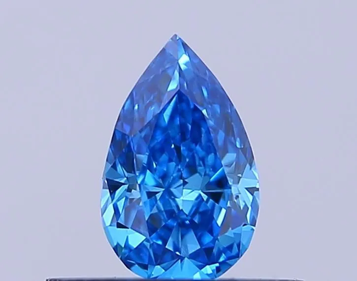 0.33ct PEAR Fancy Vivid Blue VVS2 Coloured Lab diamond