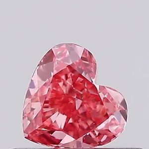 0.3ct HEART Fancy Vivid Pink VS1 Coloured Lab diamond