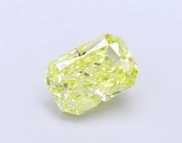 1.03ct RADIANT Fancy Vivid Yellow VS1 Coloured Lab diamond