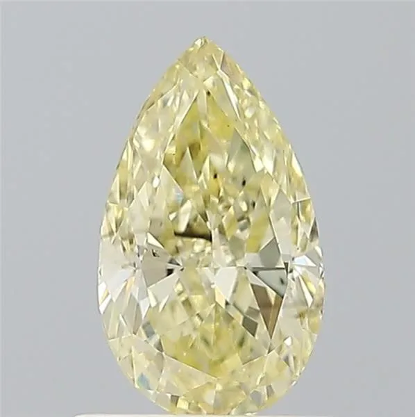 0.83ct PEAR Fancy Light Yellow VS2 Coloured Lab diamond