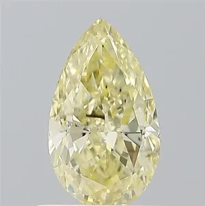 0.83ct PEAR Fancy Light Yellow VS2 Coloured Lab diamond