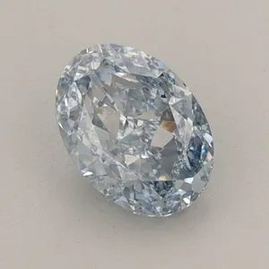 0.93ct OVAL Fancy Intense Blue VVS2 Coloured Lab diamond