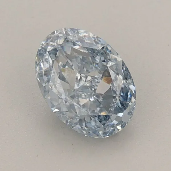 0.93ct OVAL Fancy Intense Blue VVS2 Coloured Lab diamond