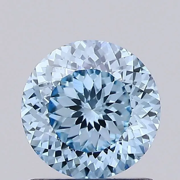 1.02ct ROUND Fancy Vivid Blue VS1 Coloured Lab diamond