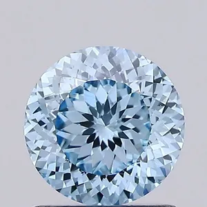 1.02ct ROUND Fancy Vivid Blue VS1 Coloured Lab diamond