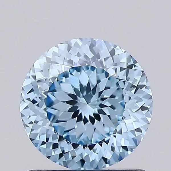1.02ct ROUND Fancy Vivid Blue VS1 Coloured Lab diamond