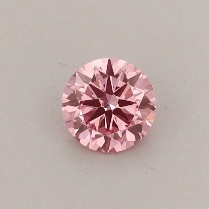 0.30ct ROUND Fancy Vivid Pink VVS2 Coloured Lab diamond