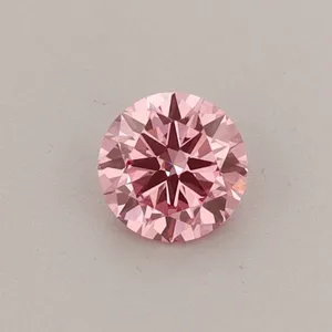 0.3ct ROUND Fancy Vivid Pink VVS2 Coloured Lab diamond