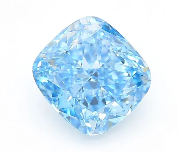 1.01ct CUSHION Fancy Vivid Blue VVS2 Coloured Lab diamond