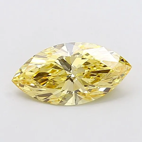 2.02ct MARQUISE Fancy Intense Yellow VS1 Coloured Lab diamond