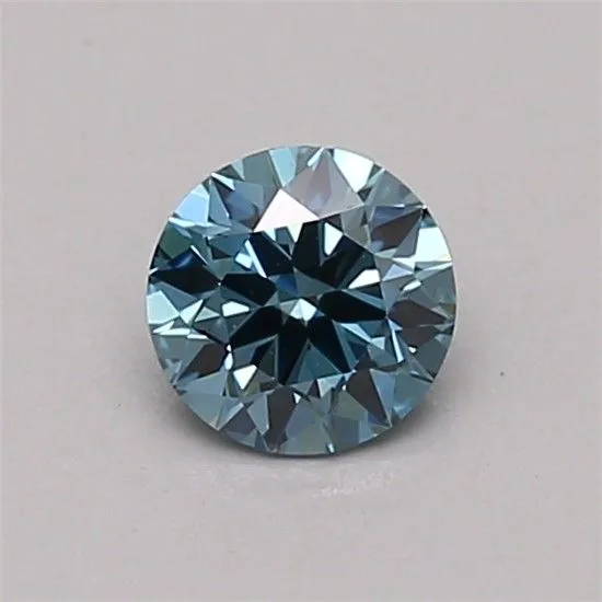 0.36ct ROUND Fancy Vivid Blue VS1 Coloured Lab diamond