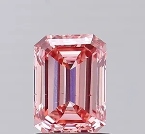 1.06ct EMERALD Fancy Vivid Pink VS2 Coloured Lab diamond