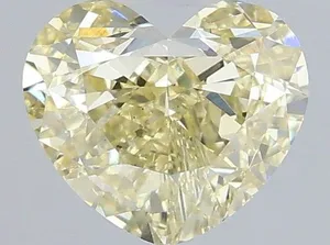 1.51ct HEART Fancy Yellow VS2 Coloured Lab diamond