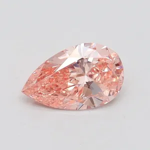 0.42ct PEAR Fancy Intense Pink VS2 Coloured Lab diamond