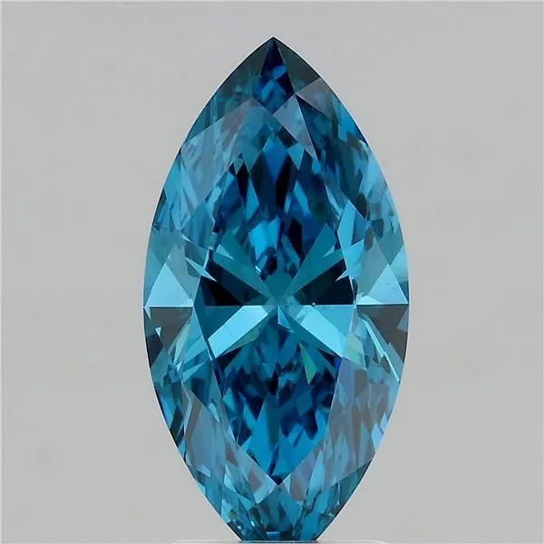 2.51ct MARQUISE Fancy Vivid Blue VS2 Coloured Lab diamond
