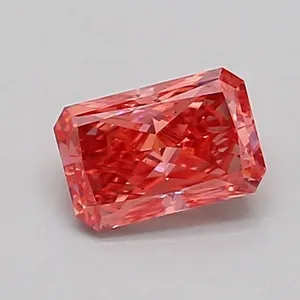 0.66ct RADIANT Fancy Vivid Pink VS2 Coloured Lab diamond