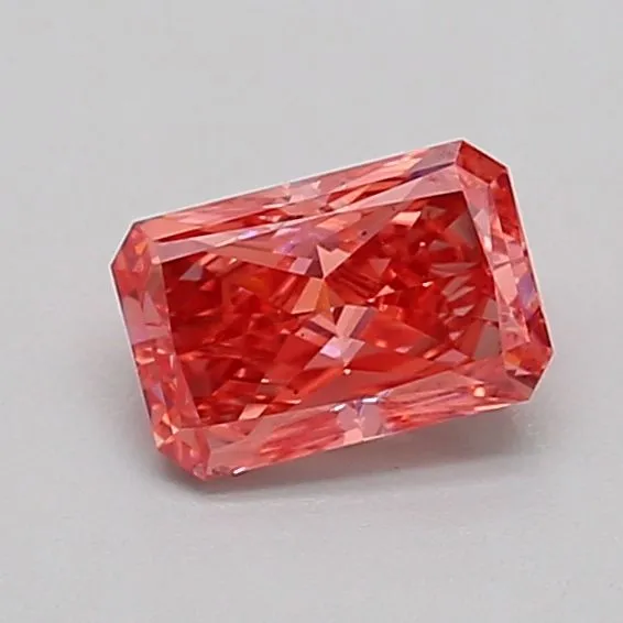 0.66ct RADIANT Fancy Vivid Pink VS2 Coloured Lab diamond